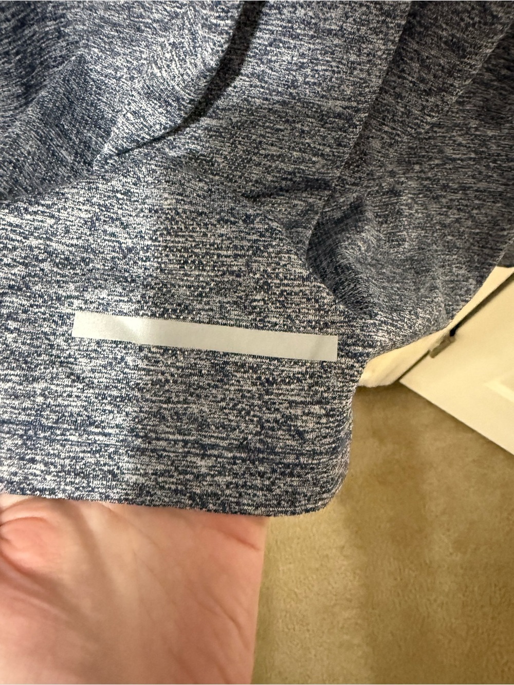Nike Men’s Heathered Navy Blue Quarter-Zip Performance Pullover - Picture 6 of 7
